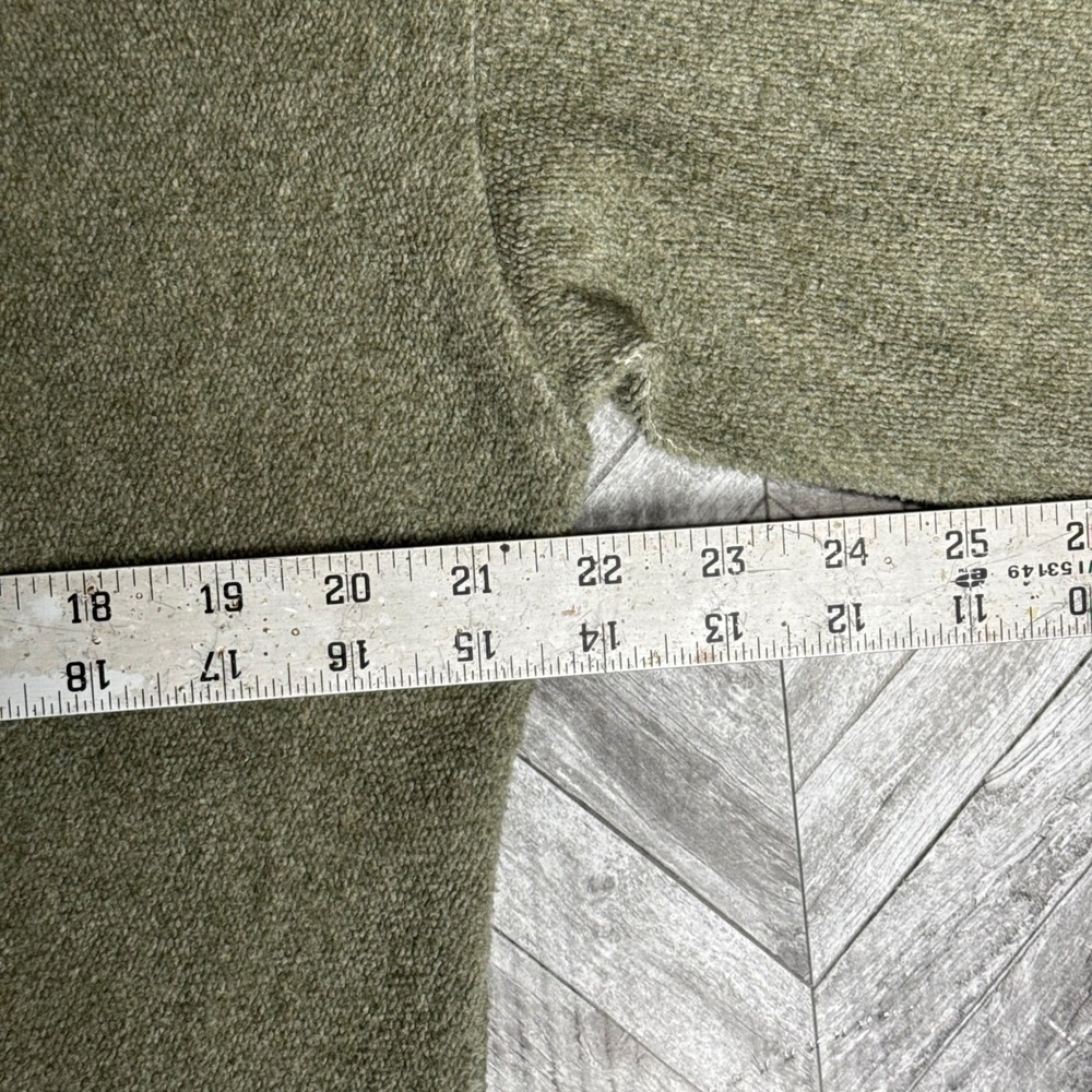 Green Brand Sansegal Recycled Yarn Mock Neck Button Pullover Sage Green Large - Picture 6 of 8